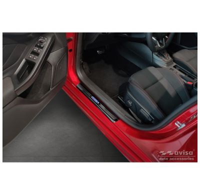 Protectores de umbral de puerta Black Inox adecuados para Ford Focus IV excl. ST-Line 2018- 'Híbrido' - 4 piezas