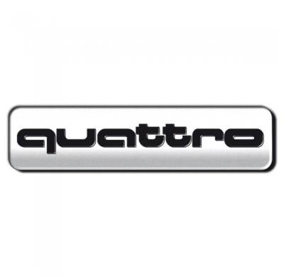 Emblema / Logo De Aluminio - Quattro - 7x1,7cm