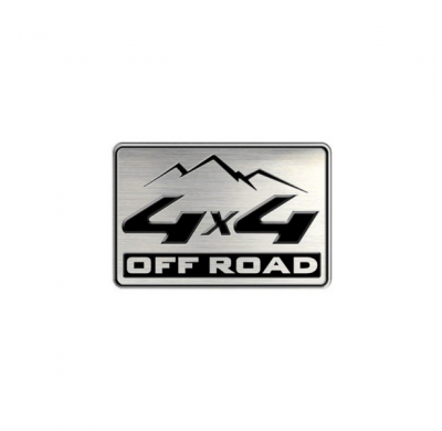 Emblema / Logo De Aluminio - 4x4 Off Road - 5,5x3,6cm