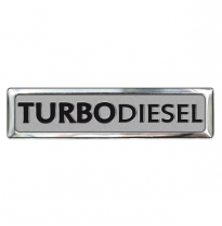 Emblema / Logotipo De Aluminio - Turbo Diesel - 7x1,7cm