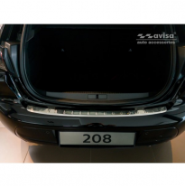 Protector De Paragolpes Trasero Acero Inox for Peugeot 208 Ii Hb 5-Doors 2019- &#039;Ribs&#039;