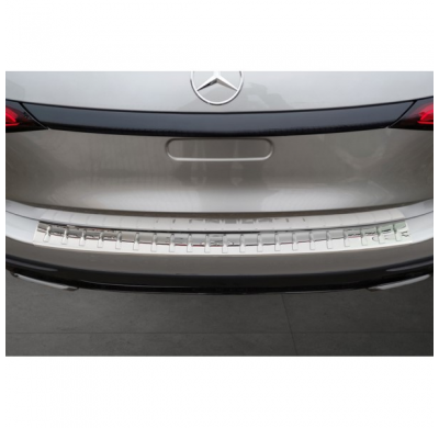 Protector de parachoques trasero de acero inoxidable cromado adecuado para Mercedes GLC II (X254) 2022- 'Ribs'