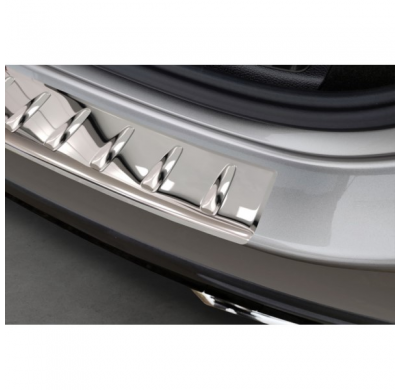 Protector de parachoques trasero de acero inoxidable cromado adecuado para Mercedes GLC II (X254) 2022- 'Ribs'