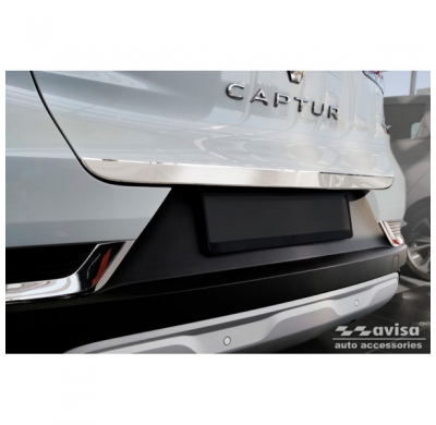 Cubierta embellecedora de puerta trasera de maletero de acero inoxidable cromado adecuada para Renault Captur II 2019- y Mitsubi