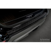 Protector de parachoques trasero de aluminio negro mate para Toyota Highlander IV (XU70) 2020- &#039;Riffled Plate&#039;.