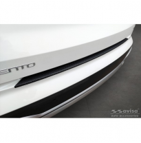 Protector de parachoques trasero de aluminio negro mate adecuado para Kia Sorento IV 2020- &#039;Riffled Plate&#039;.