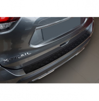 Protector de parachoques trasero de aluminio negro mate adecuado para Nissan X-Trail III (T32) Facelift 2017-2021 &#039;Riffled Plate