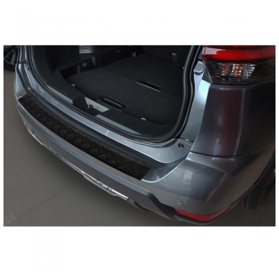 Protector de parachoques trasero de aluminio negro mate adecuado para Nissan X-Trail III (T32) Facelift 2017-2021 'Riffled Plate