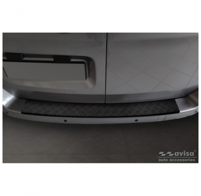 Protector de parachoques trasero de aluminio negro mate adecuado para Citroën Space Tourer & Jumpy 2016- / Peugeot Traveller & E