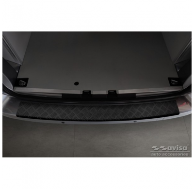 Protector de parachoques trasero de aluminio negro mate adecuado para Citroën Space Tourer & Jumpy 2016- / Peugeot Traveller & E