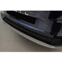Protector de parachoques trasero de aluminio negro mate adecuado para Nissan X-Trail IV (T33) 2021- &#039;Riffled Plate&#039;.