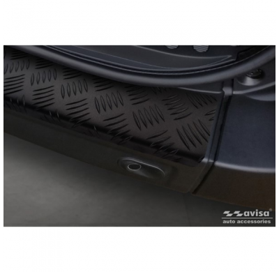 Protector de parachoques trasero de aluminio negro mate adecuado para Opel Movano / Renault Master II / Nissan NV400 2010-2018 y