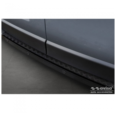 Protector de parachoques trasero de aluminio negro mate adecuado para Opel Movano / Renault Master II / Nissan NV400 2010-2018 y