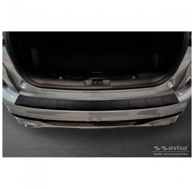 Protector de parachoques trasero de acero inoxidable negro mate adecuado para Ford Kuga III ST-Line/Vignale/Hybrid ST-Line 2019-