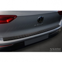 Protector de parachoques trasero de acero inoxidable negro mate para Volkswagen Golf VIII HB 5 puertas 2020-