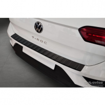 Protector de parachoques trasero de acero inoxidable negro mate adecuado para Volkswagen T-Roc 2017-2022 y Facelift 2022- incl.