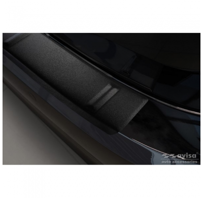 Protector de parachoques trasero en acero inoxidable negro mate para Honda Civic XI HB 2022- 'Ribs'.