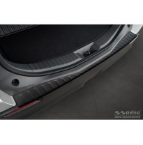 Protector de parachoques trasero de acero inoxidable negro mate adecuado para Toyota bZ4X 2021- &amp; Subaru Solterra 2022- &#039;Ribs&#039;
