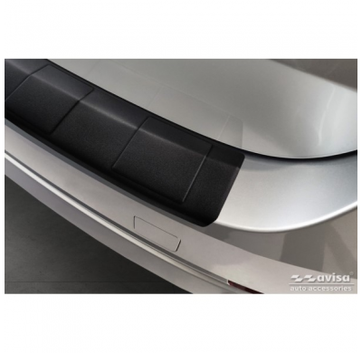 Protector de parachoques trasero de acero inoxidable negro mate adecuado para Skoda Octavia Combi (NX5) incl. RS 2020- 'Costilla