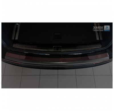 Protector Acero Paragolpes Trasero 'Deluxe' Audi Q5 2008-2016 Black/Red-Black Carbon