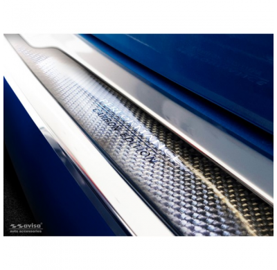 Protector De Paragolpes Trasero Acero Inox 'Deluxe' Bmw X1 F48 2015- 'Performance' Plata Mirror/Plata Carbon
