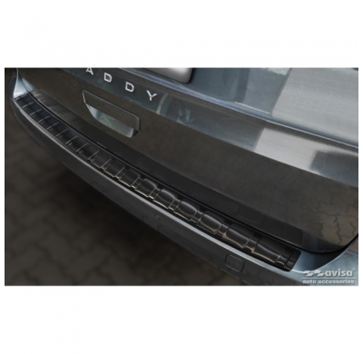 Protector De Parachoques Trasero De Acero Inoxidable Negro Valido Para Volkswagen Caddy V 2020- 'Ribs'