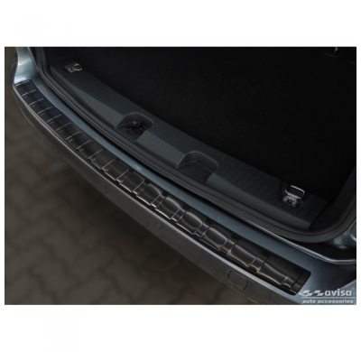 Protector De Parachoques Trasero De Acero Inoxidable Negro Valido Para Volkswagen Caddy V 2020- 'Ribs'