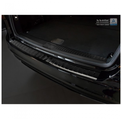 Protector Negro Acero Paragolpes Trasero Mercedes C-Class W205 Kombi 2014- 'Ribs'