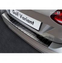 Protector Trasero De Paragolpes Acero Negro Para Volkswagen Golf Vii Variant Facelift 2017- &#039;Ribs&#039;