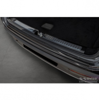 Protector de parachoques trasero de acero inoxidable negro apto para Mercedes EQC (N293) 2019- &#039;Ribs&#039;