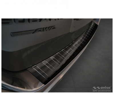 Protector de paragolpes trasero de acero inoxidable negro apto para Subaru Outback (BT) 2020- 'Ribs' AVISA