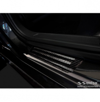 3d Black Carbon Protectores De Umbral De Puerta Valido Para Volkswagen Tiguan Ii 2016- / Arteon 2017- / Passat Sedan &amp; Variant 2