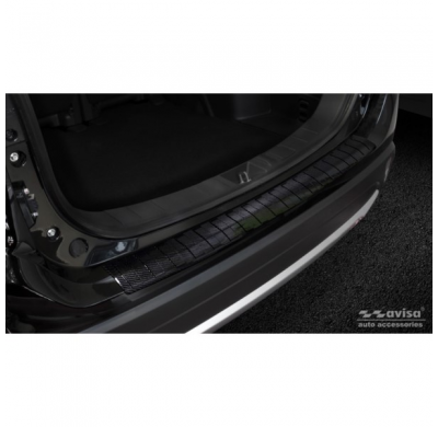 Protector Trasero De Paragolpes Carbono Real 3d Para Mitsubishi Outlander Iii Facelift 2015-