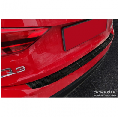 Protector De Paragolpes Trasero Carbono 3d Real Para Audi Q3 Sportback 2019- 'Ribs'