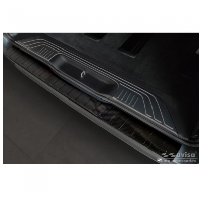 Protector de parachoques trasero de carbono 3D real adecuado para Mercedes Vito / Clase V 2014-2019 y Facelift 2019- 'Ribs'