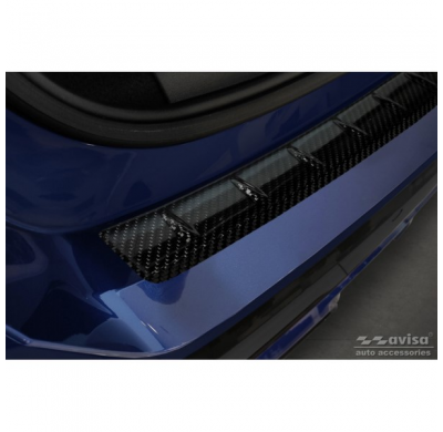 Protector de parachoques trasero Real 3D Carbon adecuado para BMW X1 con M-Package (U11) 2022- 'Ribs'