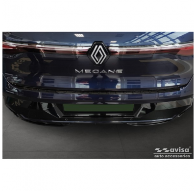 Protector de parachoques trasero Real 3D Carbono apto para Renault Megane E-Tech 2021- 'Ribs'