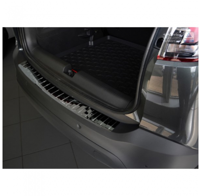 Protector Negro Espejo Acero Paragolpes Trasero Opel Crossland X 2017- 'Ribs'