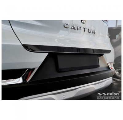 Cubierta embellecedora de puerta trasera de maletero de acero inoxidable cromado negro adecuada para Renault Captur II 2019- y M