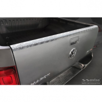 Protector de portón trasero de aluminio apto para Volkswagen Amarok 2010- Plata
