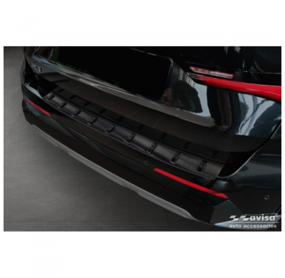 Protector de parachoques trasero de acero inoxidable negro apto para BMW X1 U11 / X1 U11 xLine 2022- 'STRONG EDITION'