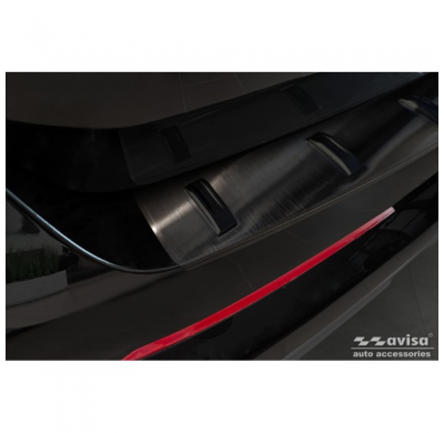 Protector de parachoques trasero de acero inoxidable negro apto para BMW X1 U11 / X1 U11 xLine 2022- 'STRONG EDITION'