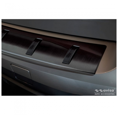 Protector de parachoques trasero de acero inoxidable negro apto para BMW X5 (G05) M-Sport 2018- 'STRONG EDITION'