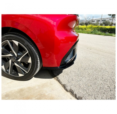Faldón de paragolpes trasero (Difusor) apto para Peugeot 308 III HB 5 puertas 2021- (ABS Negro brillo)