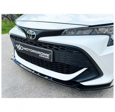 Spoiler delantero apto para Toyota Corolla (E21) Hatchback & Touring 2019- (ABS negro brillante)