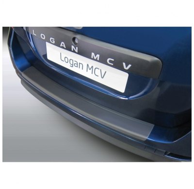 Protector parachoques trasero en ABS apto para Dacia Logan MCV 6/2013- Negro brillo 'Ribbed' RGM