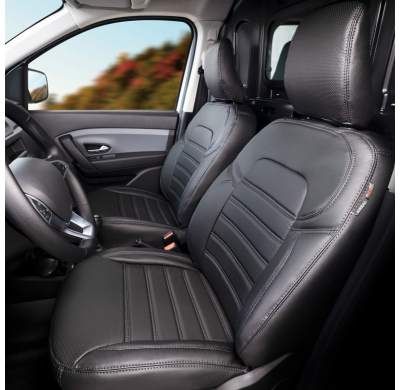 New York Design Fundas de asiento de cuero artificial 1+1 especifica para Citroën Berlingo/Peugeot Partner 2008-2018 (airbag deb
