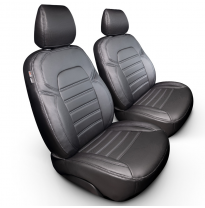 New York Design Fundas de asiento de cuero artificial 1+1 especifica para Volkswagen Caddy III Box 2004-2015