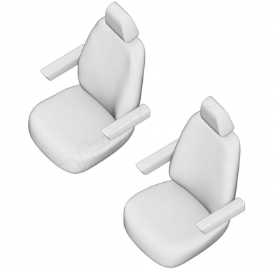 Original Design Fundas de asiento de tela 1+1 especifica para Volkswagen T5 2003-2015