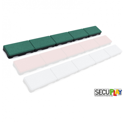 Borde De Siega De Goma Secuplay - 100x10x3,6cm - Verde - Pack De 3 Piezas